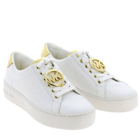 michael kors schuhe weiss damen|michael kors white sneakers.